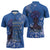 African Women Zipper Polo Shirt Black Beautiful Brave and Bressed - Blue Color - Wonder Print Shop