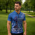 African Women Zipper Polo Shirt Black Beautiful Brave and Bressed - Blue Color - Wonder Print Shop
