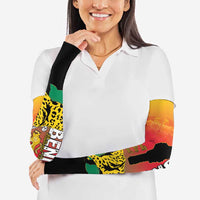 Personalized Benin National Day Arm Sleeves Leopard With Coat Of Arms - Wonder Print Shop