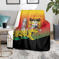 Benin National Day Blanket Leopard With Coat Of Arms - Wonder Print Shop