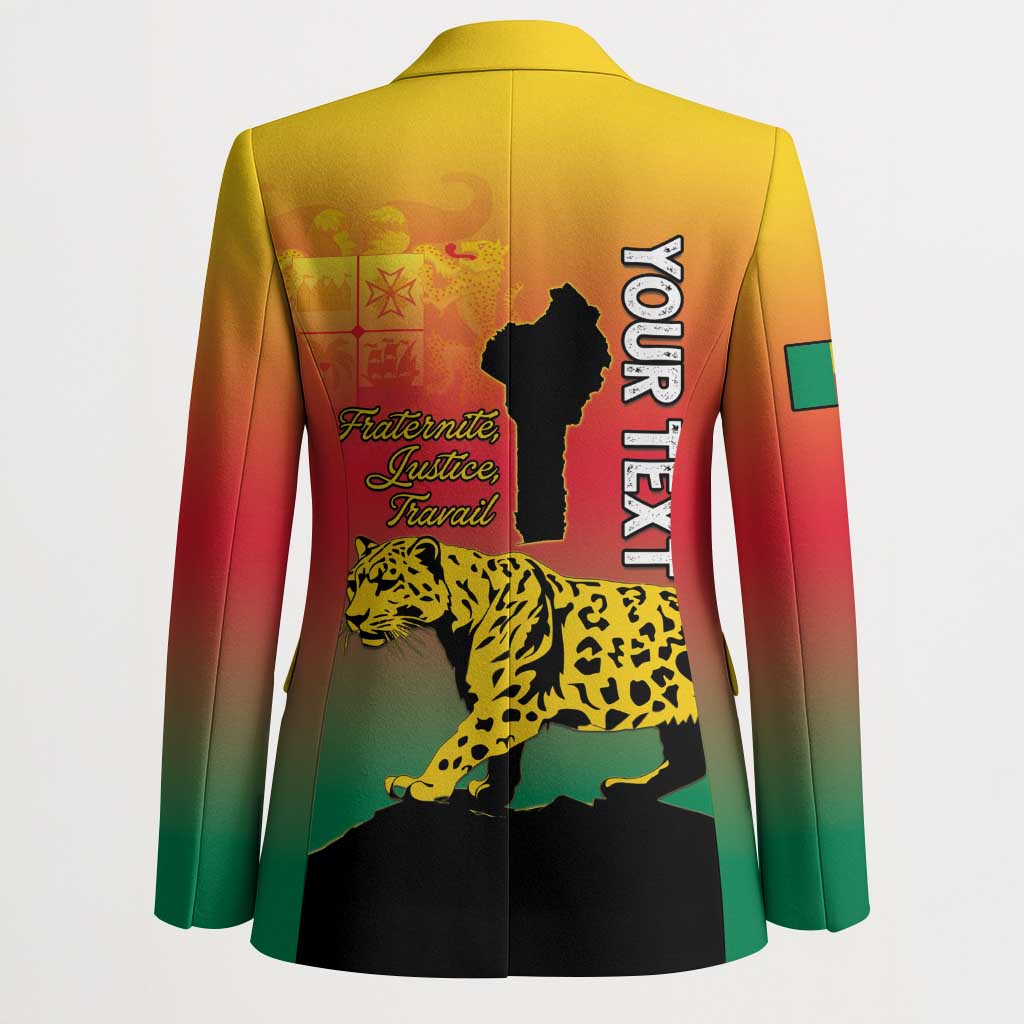 Personalized Benin National Day Blazer Leopard With Coat Of Arms - Wonder Print Shop