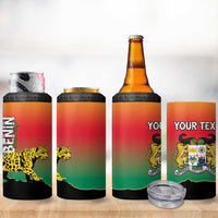 Personalized Benin National Day 4 in 1 Can Cooler Tumbler Leopard With Coat Of Arms - Wonder Print Shop