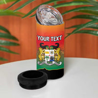 Personalized Benin National Day 4 in 1 Can Cooler Tumbler Leopard With Coat Of Arms - Wonder Print Shop