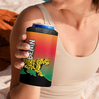 Personalized Benin National Day 4 in 1 Can Cooler Tumbler Leopard With Coat Of Arms - Wonder Print Shop