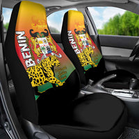 Benin National Day Car Seat Cover Leopard With Coat Of Arms - Wonder Print Shop