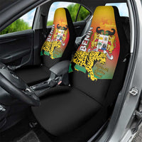 Benin National Day Car Seat Cover Leopard With Coat Of Arms - Wonder Print Shop