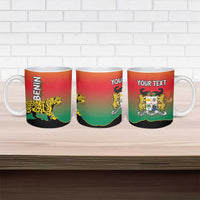 Personalized Benin National Day Ceramic Mug Leopard With Coat Of Arms - Wonder Print Shop