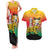 Personalized Benin National Day Couples Matching Tank Maxi Dress and Hawaiian Shirt Leopard With Coat Of Arms - Wonder Print Shop