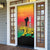Personalized Benin National Day Door Cover Leopard With Coat Of Arms - Wonder Print Shop