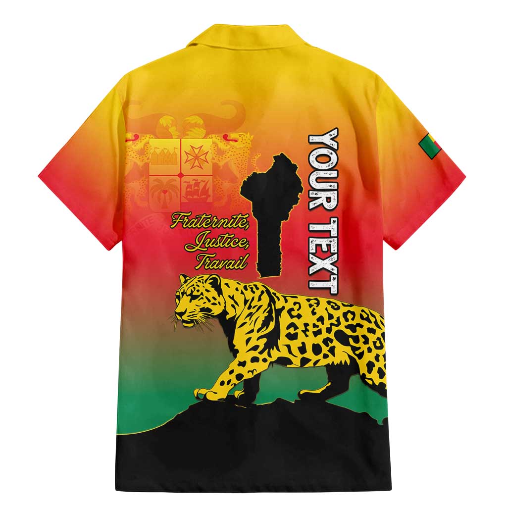 Personalized Benin National Day Family Matching Mermaid Dress and Hawaiian Shirt Leopard With Coat Of Arms - Wonder Print Shop