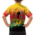 Personalized Benin National Day Family Matching Off The Shoulder Long Sleeve Dress and Hawaiian Shirt Leopard With Coat Of Arms - Wonder Print Shop