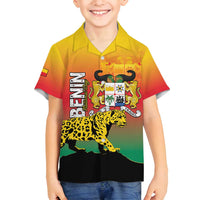 Personalized Benin National Day Family Matching Puletasi and Hawaiian Shirt Leopard With Coat Of Arms - Wonder Print Shop