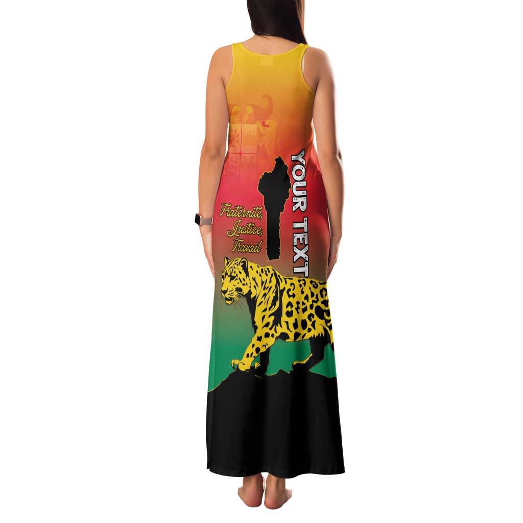 Personalized Benin National Day Family Matching Tank Maxi Dress and Hawaiian Shirt Leopard With Coat Of Arms - Wonder Print Shop