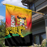 Benin National Day Garden Flag Leopard With Coat Of Arms - Wonder Print Shop