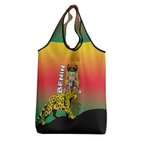 Benin National Day Grocery Bag Leopard With Coat Of Arms - Wonder Print Shop