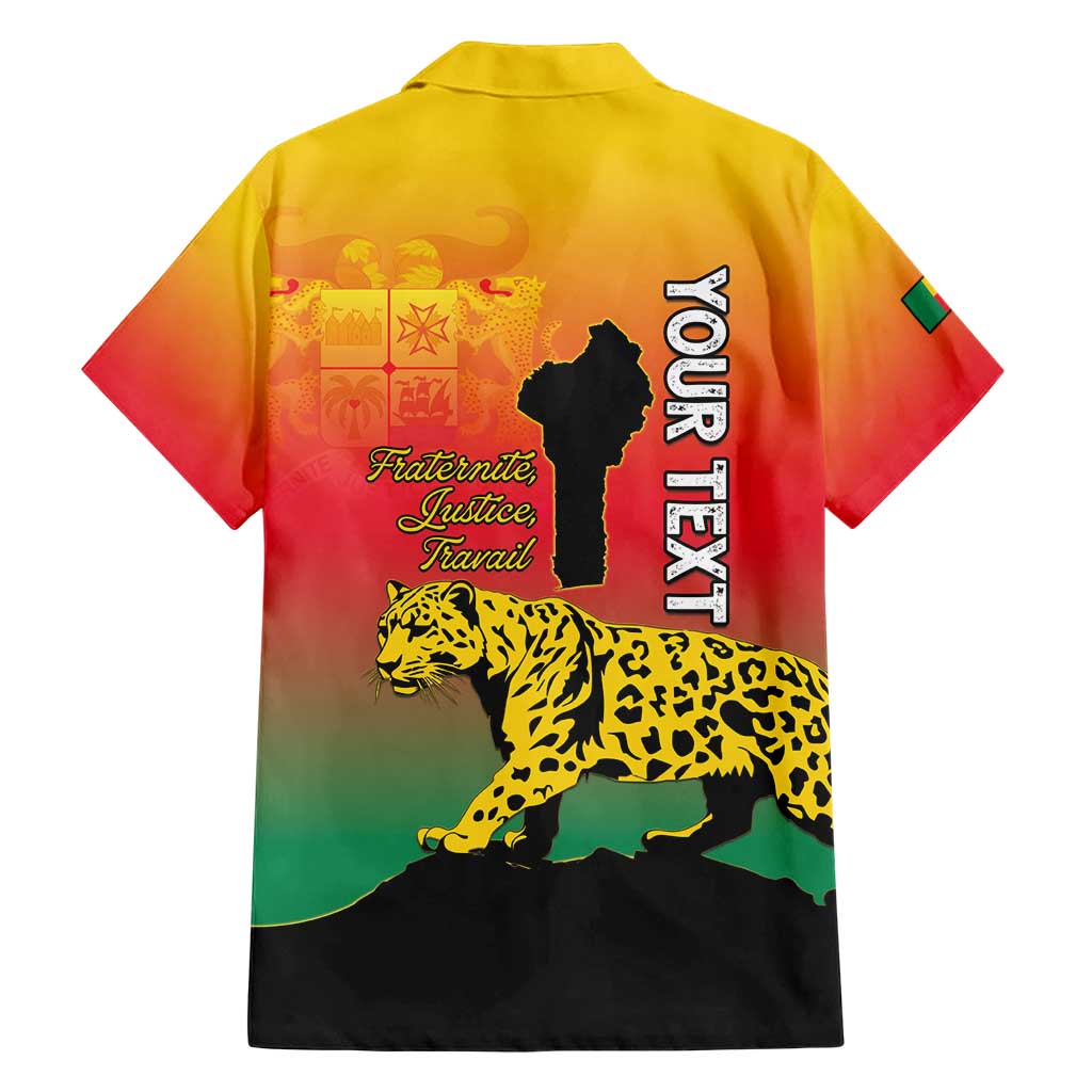 Personalized Benin National Day Hawaiian Shirt Leopard With Coat Of Arms - Wonder Print Shop