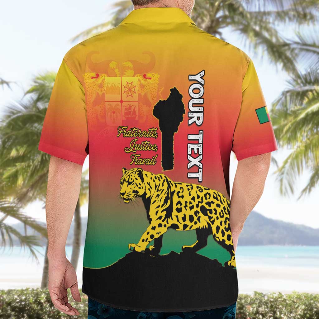 Personalized Benin National Day Hawaiian Shirt Leopard With Coat Of Arms - Wonder Print Shop