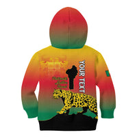 Personalized Benin National Day Kid Hoodie Leopard With Coat Of Arms - Wonder Print Shop