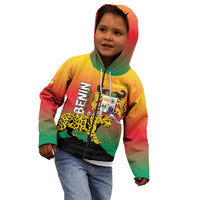 Personalized Benin National Day Kid Hoodie Leopard With Coat Of Arms - Wonder Print Shop