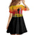 Personalized Benin National Day Kid Short Sleeve Dress Leopard With Coat Of Arms - Wonder Print Shop
