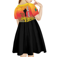 Personalized Benin National Day Kid Short Sleeve Dress Leopard With Coat Of Arms - Wonder Print Shop
