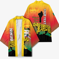 Personalized Benin National Day Kimono Leopard With Coat Of Arms - Wonder Print Shop