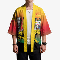 Personalized Benin National Day Kimono Leopard With Coat Of Arms - Wonder Print Shop