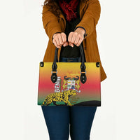 Benin National Day Leather Bag Leopard With Coat Of Arms - Wonder Print Shop