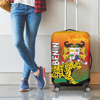 Benin National Day Luggage Cover Leopard With Coat Of Arms - Wonder Print Shop