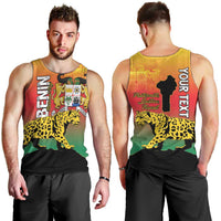 Personalized Benin National Day Men Tank Top Leopard With Coat Of Arms - Wonder Print Shop