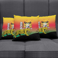 Benin National Day Pillow Cover Leopard With Coat Of Arms - Wonder Print Shop
