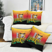 Benin National Day Pillow Cover Leopard With Coat Of Arms - Wonder Print Shop