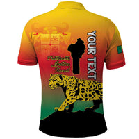Personalized Benin National Day Polo Shirt Leopard With Coat Of Arms - Wonder Print Shop