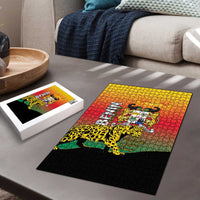 Benin National Day Puzzle Leopard With Coat Of Arms - Wonder Print Shop
