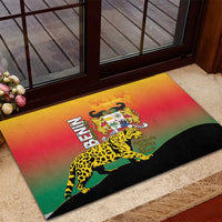 Benin National Day Rubber Doormat Leopard With Coat Of Arms - Wonder Print Shop