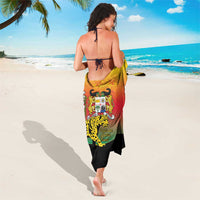 Benin National Day Sarong Leopard With Coat Of Arms - Wonder Print Shop