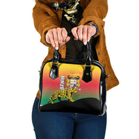 Benin National Day Shoulder Handbag Leopard With Coat Of Arms - Wonder Print Shop