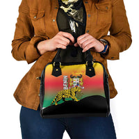 Benin National Day Shoulder Handbag Leopard With Coat Of Arms - Wonder Print Shop