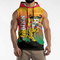 Personalized Benin National Day Sleeveless Hoodie Leopard With Coat Of Arms - Wonder Print Shop
