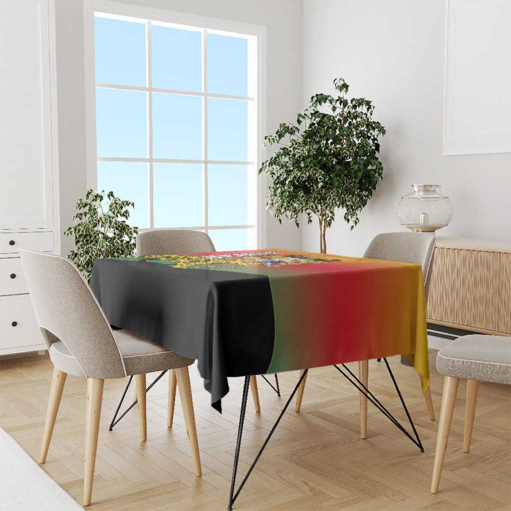 Benin National Day Tablecloth Leopard With Coat Of Arms - Wonder Print Shop