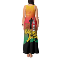 Personalized Benin National Day Tank Maxi Dress Leopard With Coat Of Arms - Wonder Print Shop