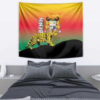 Benin National Day Tapestry Leopard With Coat Of Arms - Wonder Print Shop