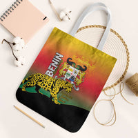 Benin National Day Tote Bag Leopard With Coat Of Arms - Wonder Print Shop