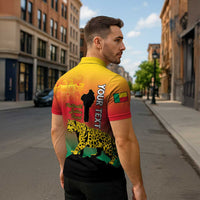 Personalized Benin National Day Zipper Polo Shirt Leopard With Coat Of Arms LT15