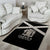 Jamaica Area Rug Coat Of Arms With Rastafarian Lion Silver Color - Wonder Print Shop