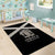 Jamaica Area Rug Coat Of Arms With Rastafarian Lion Silver Color - Wonder Print Shop
