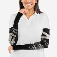 Personalized Jamaica Arm Sleeves Coat Of Arms With Rastafarian Lion Silver Color - Wonder Print Shop