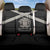 Jamaica Back Car Seat Cover Coat Of Arms With Rastafarian Lion Silver Color - Wonder Print Shop