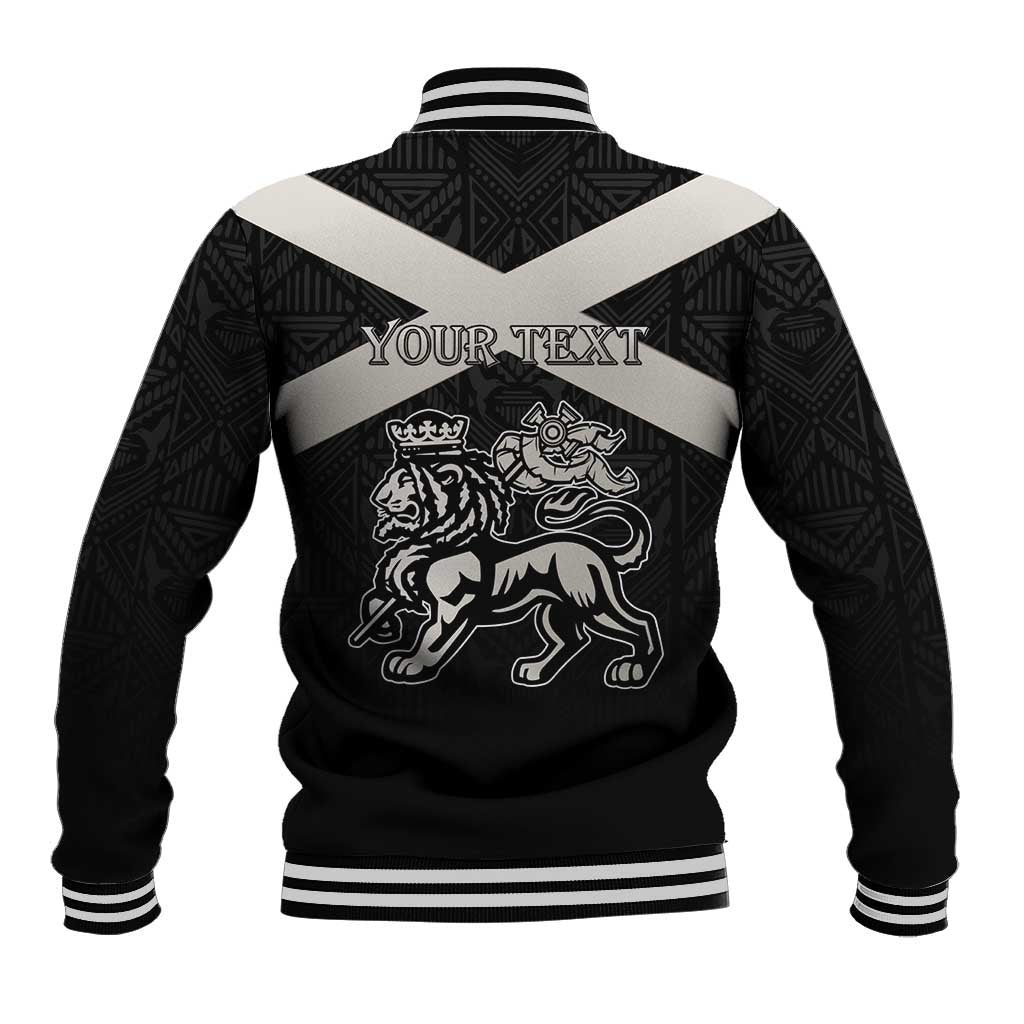 Personalized Jamaica Baseball Jacket Coat Of Arms With Rastafarian Lion Silver Color - Wonder Print Shop