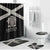 Jamaica Bathroom Set Coat Of Arms With Rastafarian Lion Silver Color - Wonder Print Shop